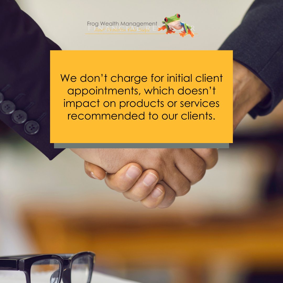 Frogwealth's tweet image. Initial client consultations are free, therefore this has no bearing on the goods or services we suggest to our customers.