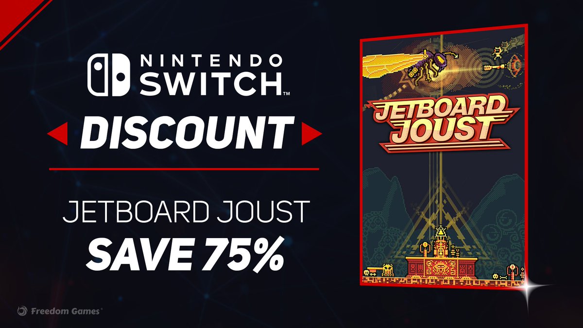 Get #JetboardJoust for 75% off, Nintendo of Europe eShop only.

<a href="/bitbull_uk/">Sir James Joustalot</a>