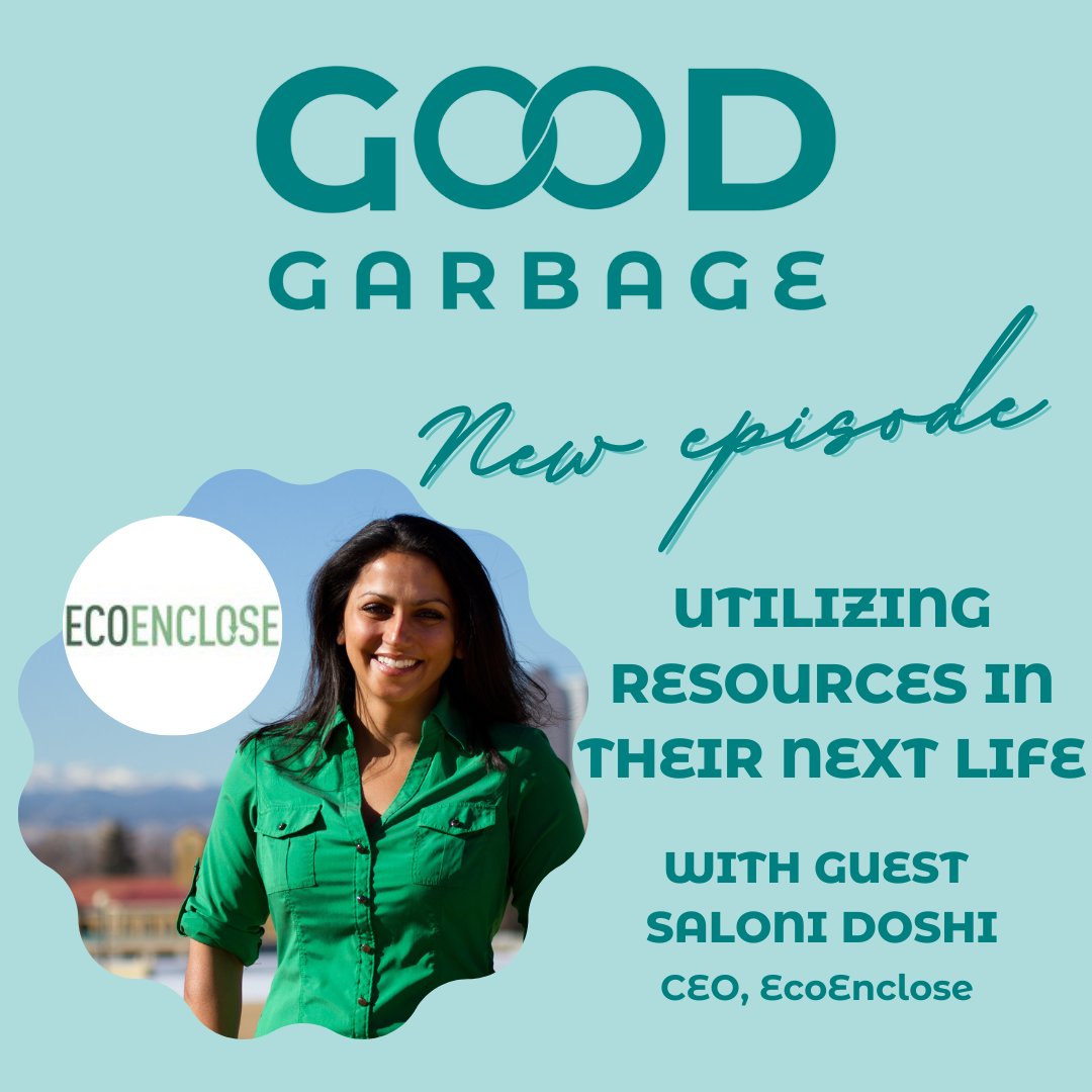 GoodGarbagePod's tweet photo. We're thrilled to share our conversation with Saloni Doshi, the CEO of @ecoenclose.

Tune in, as we explore all the innovative solutions EcoEnclose has to offer and learn so much from Saloni, whose secondary title is the Chief Sustainability Geek ♻️🌿

#GoodGarbage https://t.co/IfiBti300c