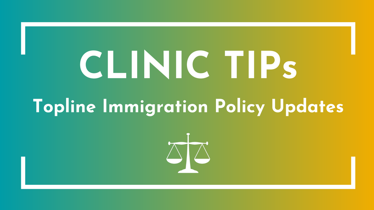 CLINIC on Twitter "CLINIC TIPs Roundup USCIS Update to CSPA Guidance