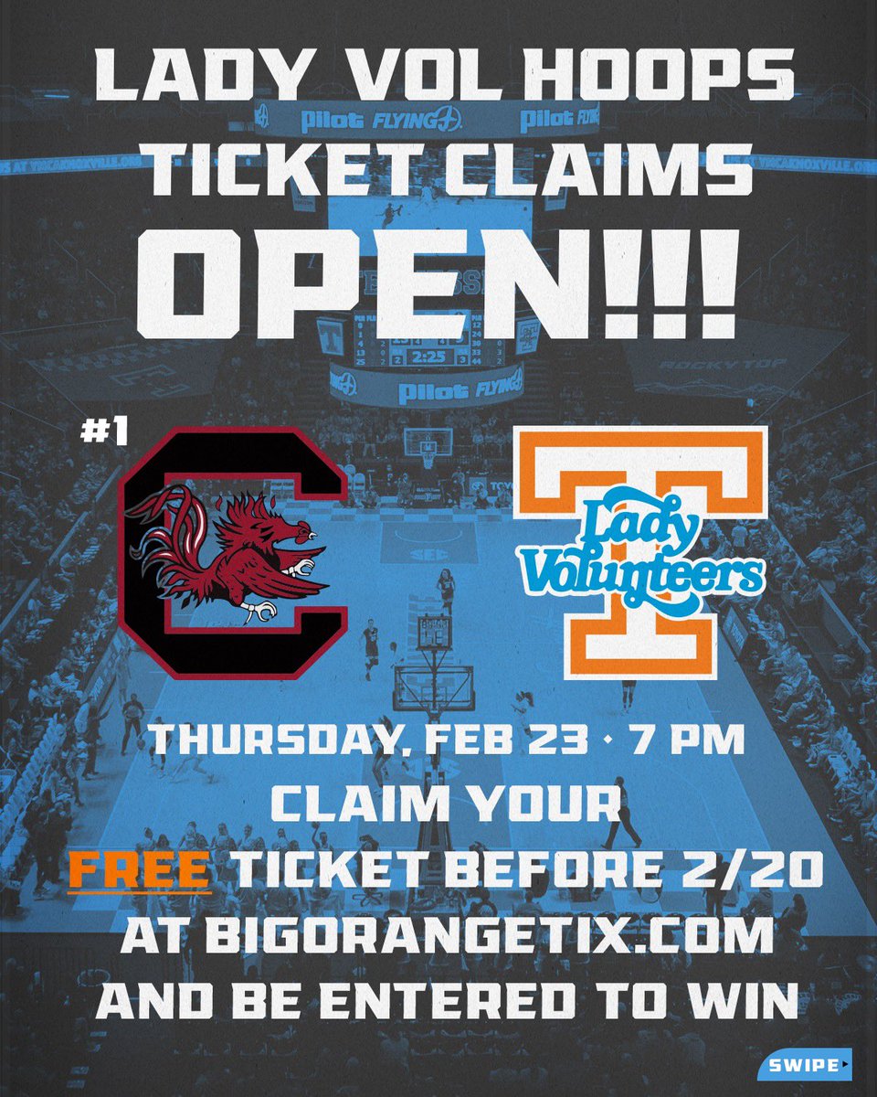 RockyTopRowdies's tweet photo. Claim your tickets now @ https://t.co/DO0FsilGWV ! @LadyVol_Hoops 🧡💙 https://t.co/i8n4mzZ5TG