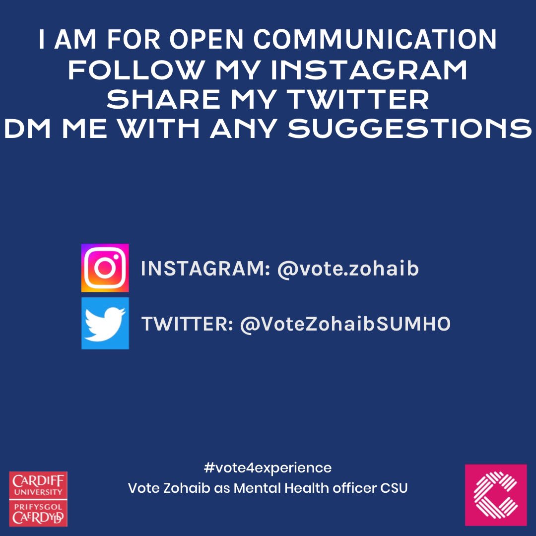 ZohaibCSUSenate's tweet photo. One of the most important things in a leadership position, particularly one around an important topic like mental health, is to be open to communication and suggestions. That’s why I will always be open for suggestions so feel free to DM me and follow my instagram ⬇️
vote.zohaib https://t.co/Dx8S0nAoSl