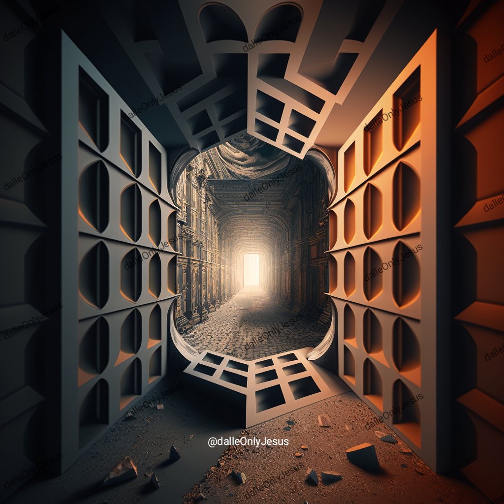 dalleOnlyJesus's tweet photo. Light at the end of the tunnel, yes, but where is the end?? 
#midjourney https://t.co/ozcw3IEJ2Q