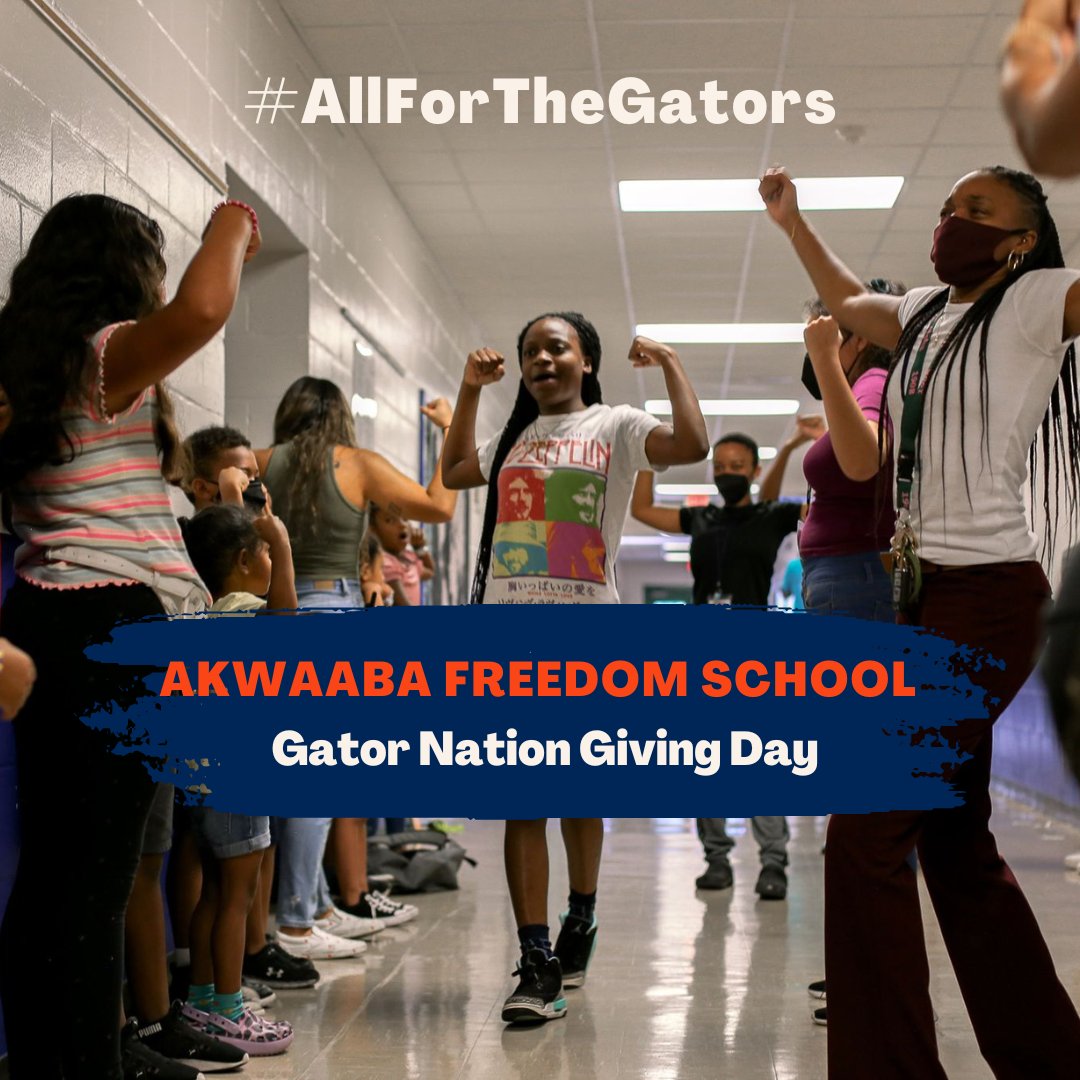 Akwaaba_FS's tweet photo. Today is Gator Nation's annual Giving Day! If you would like to support Akwaaba Freedom School, please donate here: https://t.co/1CnboKlQB8
Any size of donation is appreciated!
#AllForTheGators #gatornationgivingday #ufcoe #freedomschool https://t.co/cnQJrCn5SL