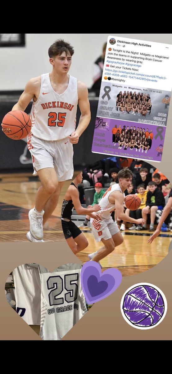 BlessingsXthree's tweet image. ◽️BRAIN TUMOR◽️AWARENESS Night 💜🏀🧡 #GoGraceGo💜
#GracePace #LiveSimple #LoveBig