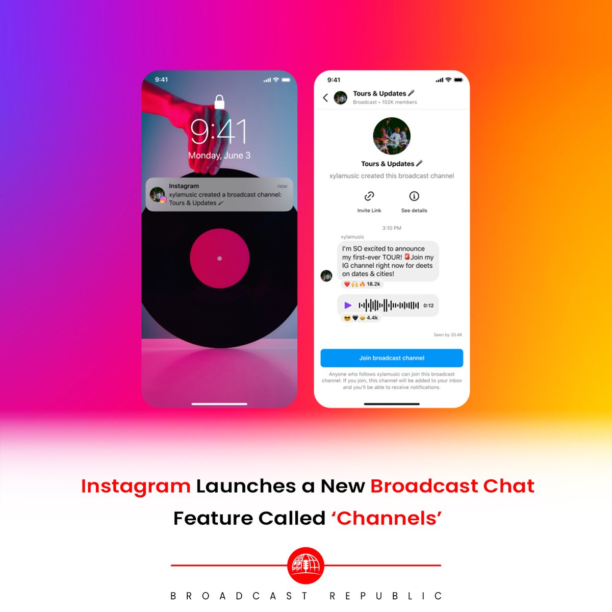 BcastRepublic's tweet photo. Meta to roll out channels feature on Messenger and Facebook soon, following Instagram launch. The feature will allow creators to notify followers of new content and to pin channels to their profiles.
#Broadcast #Instagram #BroadcastChat #Channels
π: https://t.co/bySRUwdJ6C https://t.co/YtMtCSuVGB