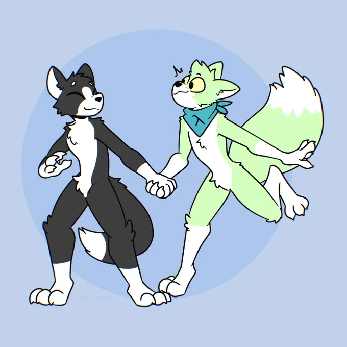"Let's hold our paws together " comm for  thank you! 