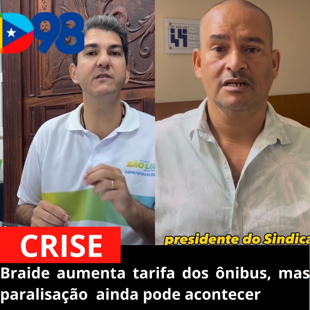 Após anunciar aumento da tarifa no transporte para R$4,20 e o encerramento das discussões sobre paralisação no sistema de trasporte público de Sao Luís, prefeito é desmentido pelo Sindicato dos Rodoviarios em menos de 24horas.

diario98.com/2023/02/16/apo…