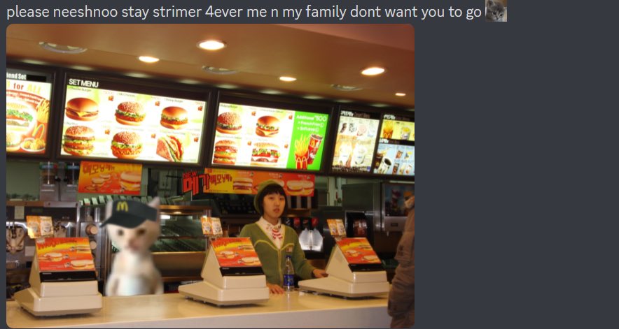 neeshnoo's tweet image. mcdonalds wifi stream soon
