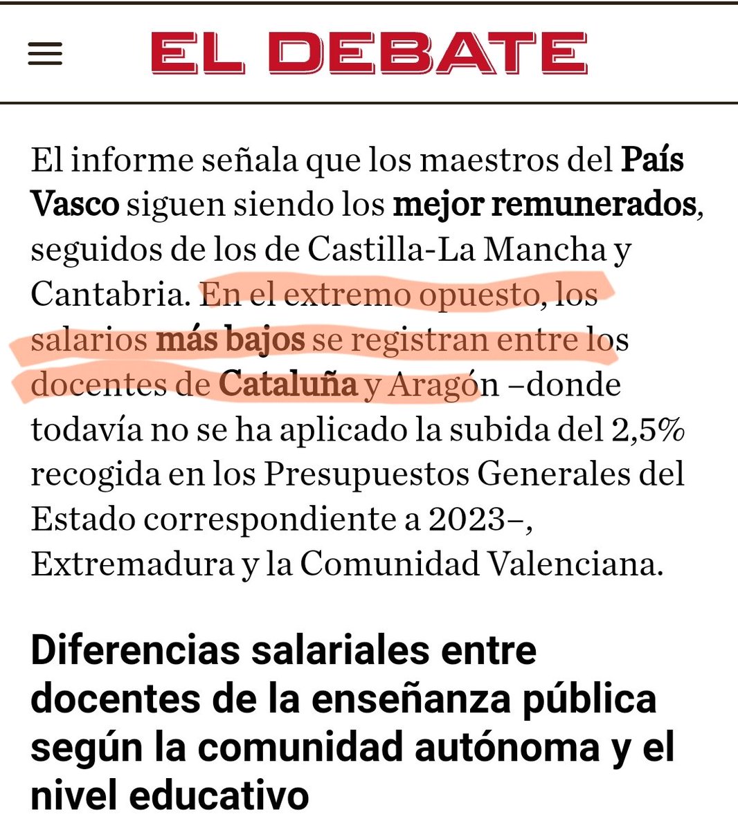 SomXlaPublica's tweet photo. No hi havia caigut, però a Catalunya tenim el conseller d'educació millor pagat de l'Estat i els docents amb els sous més baixos. La Catalunya del futur, la Catalunya innovadora.@JosepGCambray @educaciocat @NuriaSTE @JoanCuevas @govern @Esquerra_ERC https://t.co/1kg6gkvH6o