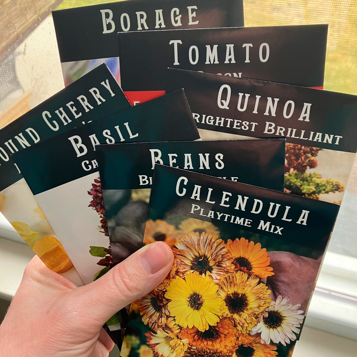 This makes me so happy. I’ve been coping through the winter by dreaming and planning our little backyard garden. I’m finally getting my hands on seeds. One step closer to getting things in the dirt when spring arrives.