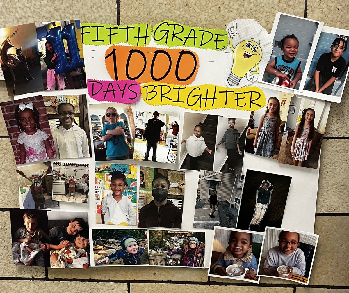beccanson's tweet image. 5th Grade celebrated their 1,000th day of school today!!!!!