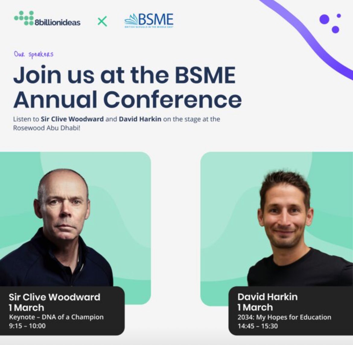 Looking forward to sharing the stage with Sir Clive Woodward in a few weeks time! <a href="/8billionideas/">8billionideas</a> @BSMEorg - It will be a special day 🙏🏻