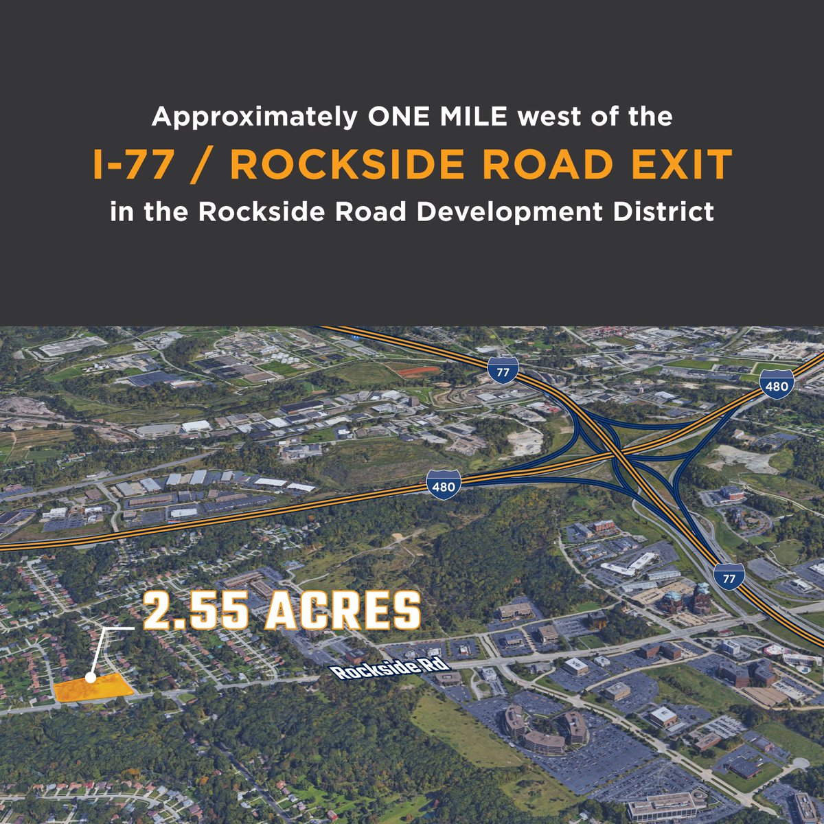 RealEstateCPP's tweet image. RETAIL | OFFICE LAND AVAILABLE ON ROCKSIDE ROAD

2.55 acre commercial land for sale in Seven Hills, OH, located at the corner of North Crossview and Rockside Road. Brought to you by Commercial Property Partners.