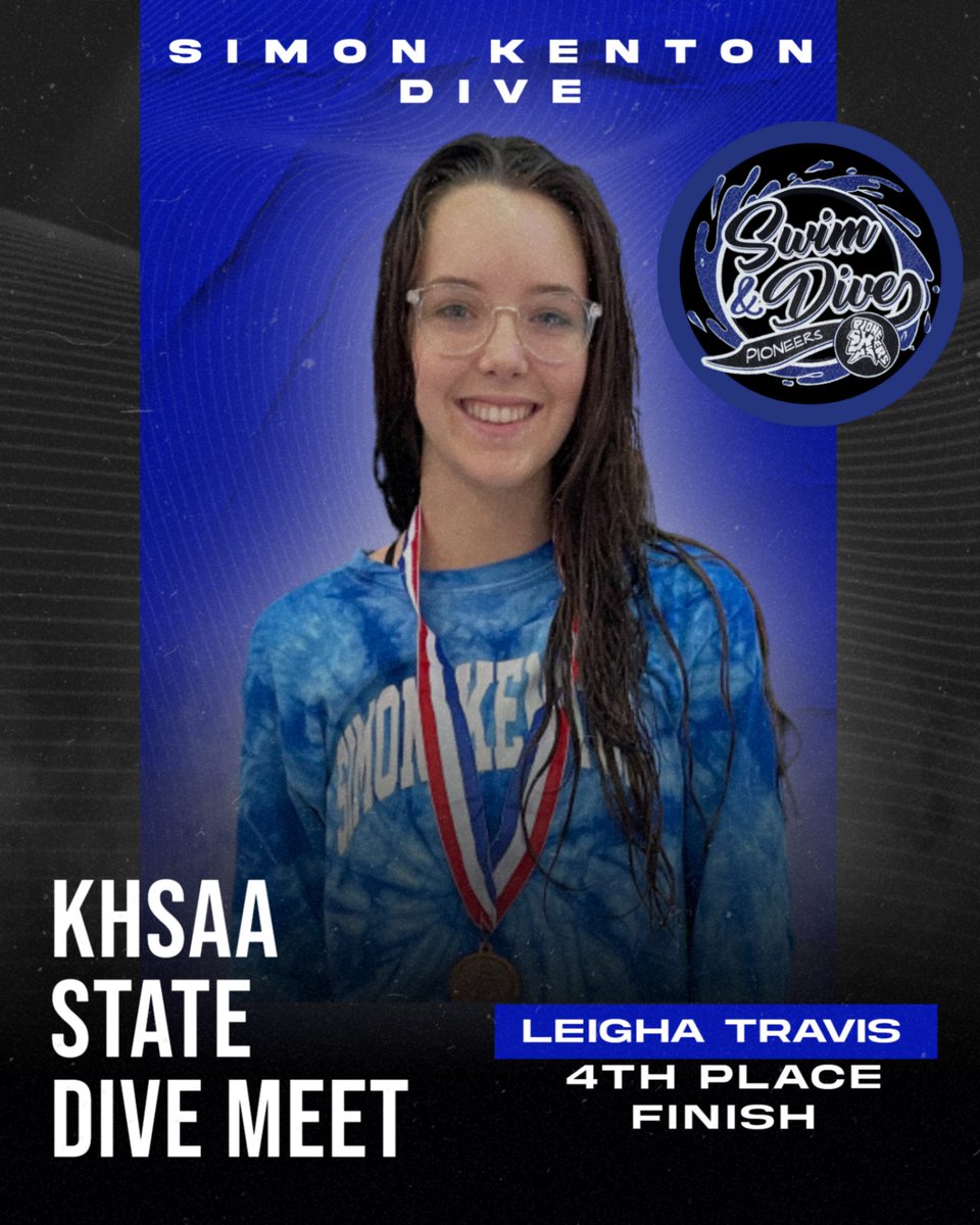 Congratulations to Leigha Travis on her 4th Place Finish at the KHSAA State Diving Championships!  Way To Go Leigha!!
#PIONEERNATION