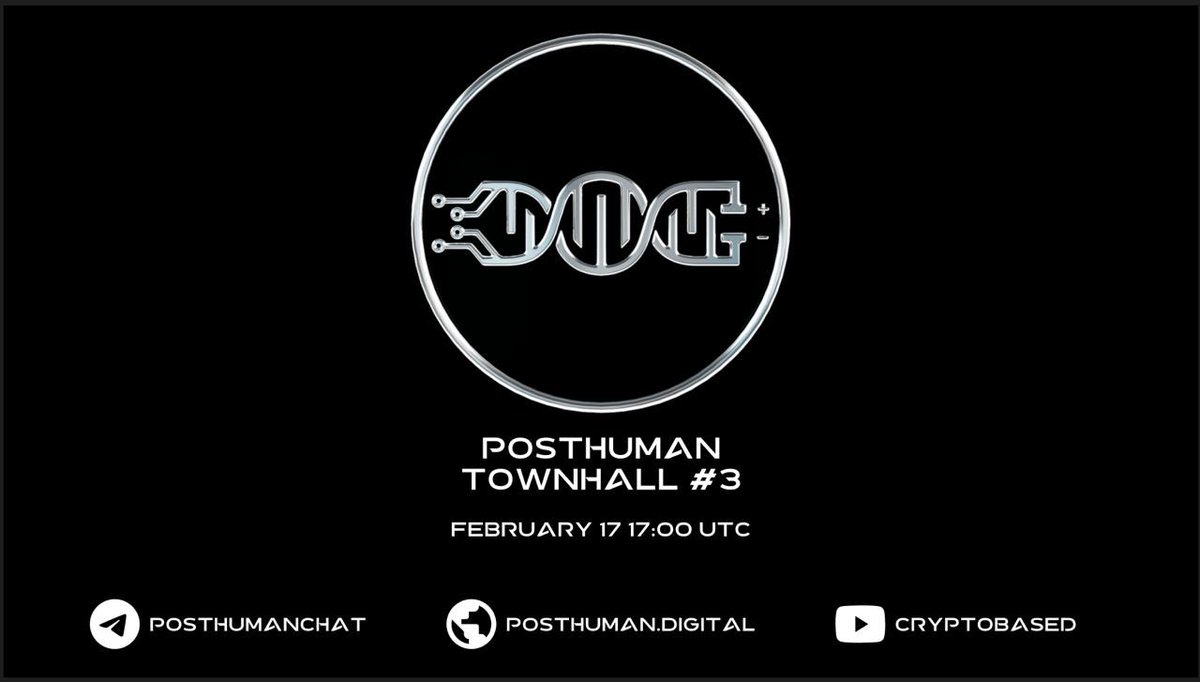 POSTHUMAN_DVS's tweet photo. 1/2
POSTHUMAN announces TownHall #3! 🔥

📌 When? 
February, 17 at 17:00 UTС! 

📌 Where?
In the English-speaking POSTHUMAN community channel
https://t.co/FubN6dm2LC

📌 What will we discuss?
🔹Past and upcoming StakeDrops.
🔹 POSTHUMAN DAS participation in WYND DAO https://t.co/tWa9LGZPp4