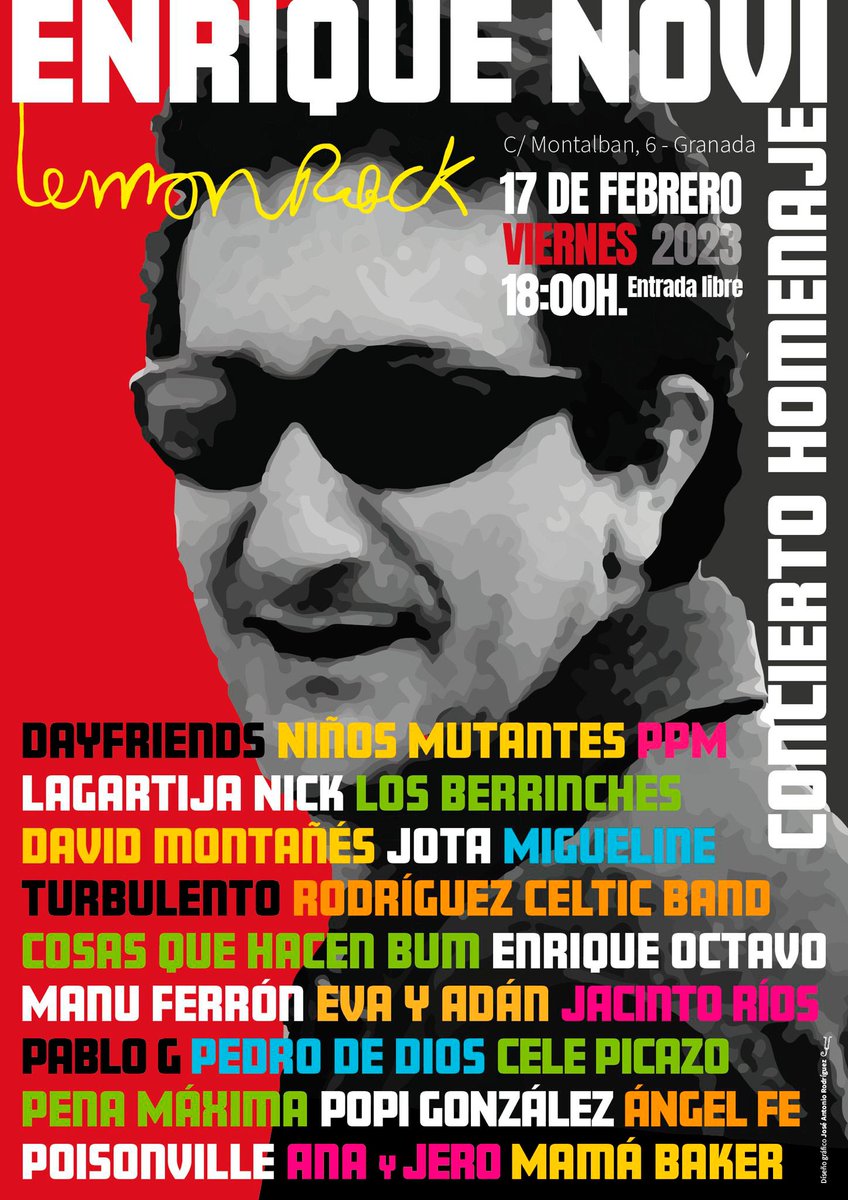 ✨Mañana V17Feb habrá un maratón de música en directo en Lemon Rock Granada desde las 18h en memoria de una de las estrellas más brillantes del firmamento musical de Granada. ❤️🎷🎸🥁 #conciertosengranada #conciertosgranada #musicagranada