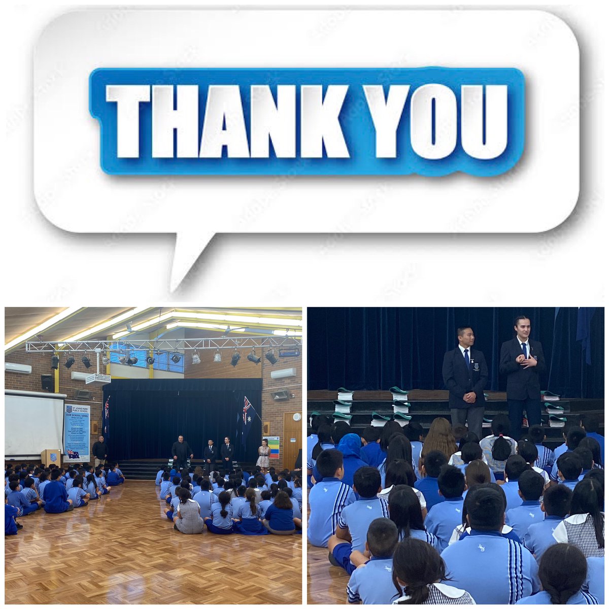 Thank you to St Johns Park High School for an engaging information session about your school. Our Stage 3 Ss were so engaged &amp; chatted about the visit for the rest of the day. Well done to the 2023 leaders <a href="/SJPHS/">St Johns Park HS</a> <a href="/MSiokos/">Marianne Siokos</a> <a href="/ddonatiello24/">Dianne Donatiello</a>