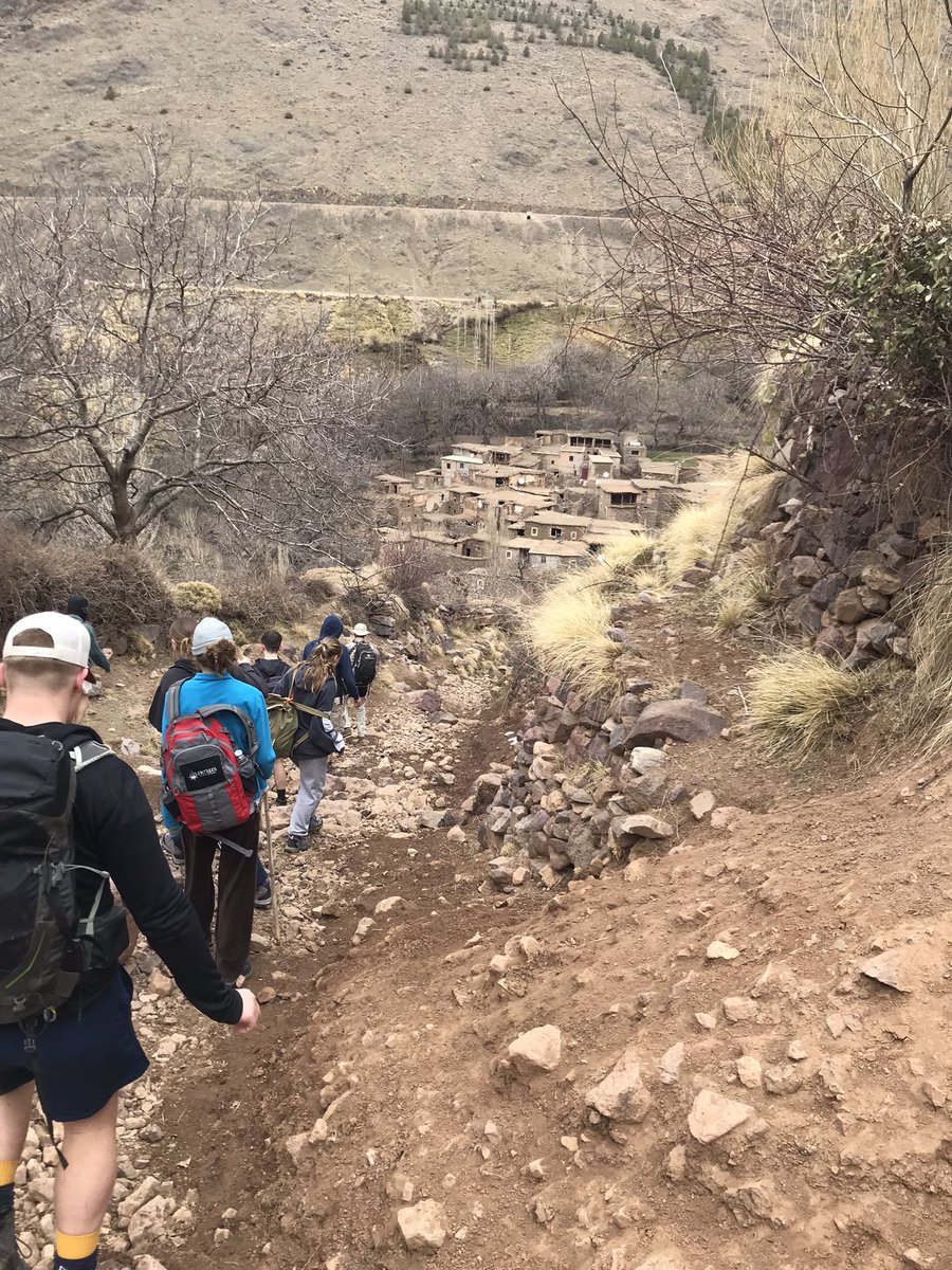 BryGeog's tweet photo. The last few days were spent trekking in the High Atlas mountains taking in the amazing scenery, geology, hazard management, weathering, regional disparities, mountain life 🐐 and the impacts of tourism…with a well-earned hammam after the big trek. 3/3 https://t.co/3N3VInVIfK