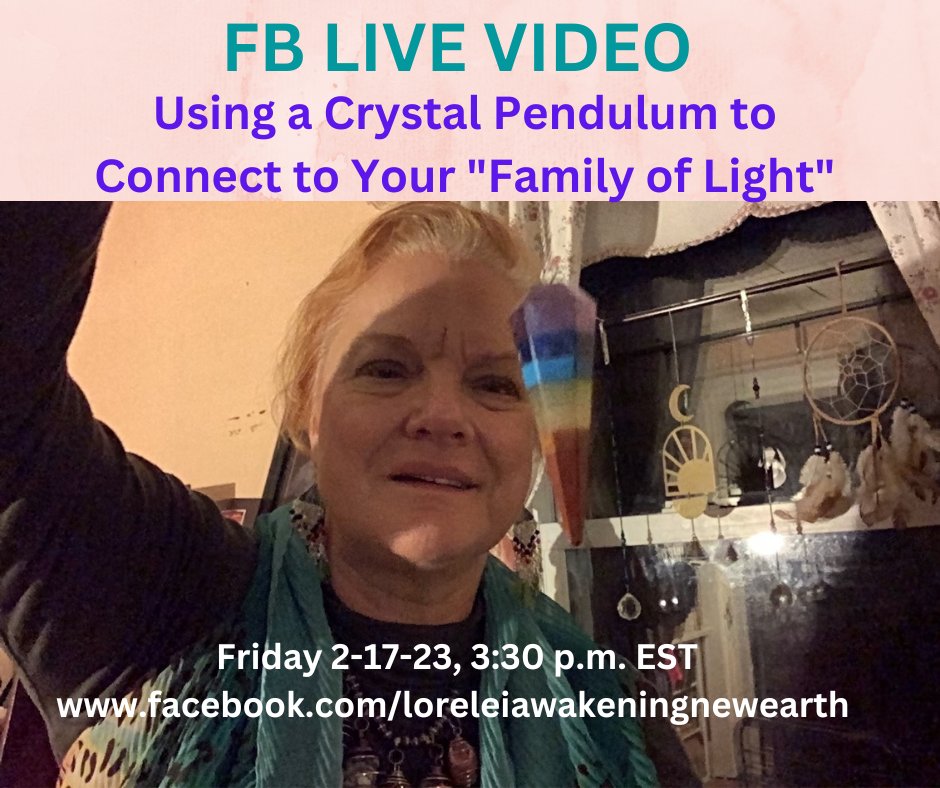 See you live at 3:30 tomorrow (Fri) on my FB Business Page below. 🙂
fb.me/e/2w5RPlW71
#crystals #channeling #crystalpendulum #familyoflight