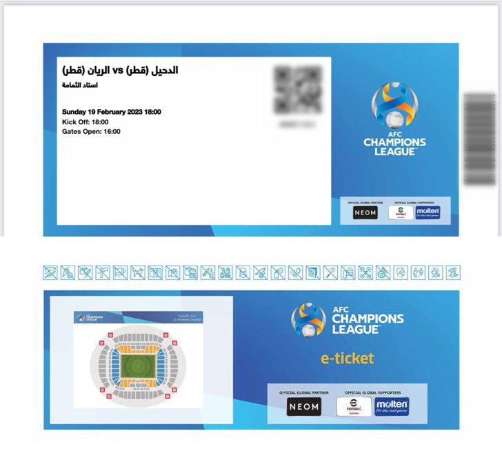 AlRayyanEN's tweet photo. Your ticket is on us 💪

Al Rayyan club announce that your ticket will be given to you by the club, all you have to do is Come to Al Thamama stadium on the match day starting from 3pm and your ticket will be waiting for you. ❤️🖤🦁

#أمه_الريان_عالعهد_والوعد https://t.co/0XXtExnMUx
