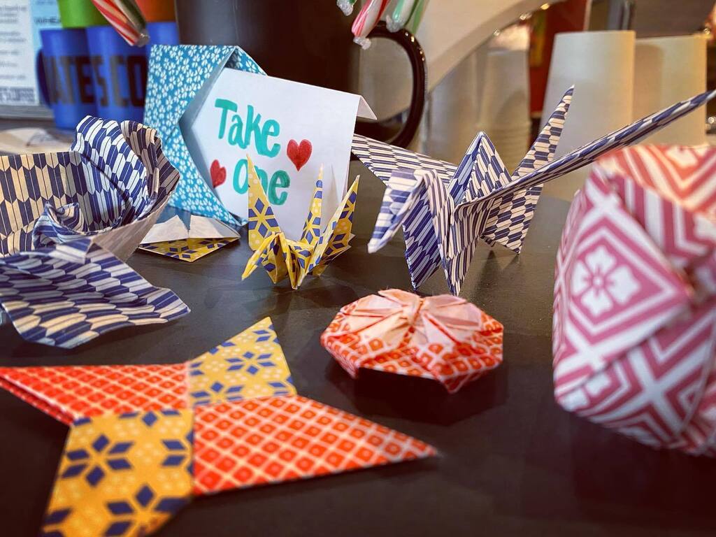 Check out our Art Corner!  Grab some paper, fold some origami, make a drawing, have some fun with it.  We’ll hang it up on our group art wall.  #coffee #art #kentuckycoffeeshop #kentuckycoffee #kentuckycoffeescene #lexingtonky #lexingtonkentucky instagr.am/p/CovElzOOV1x/