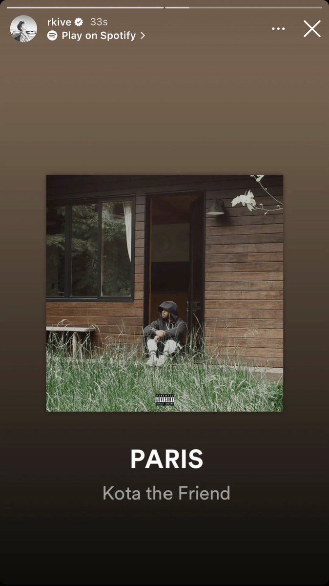 miiniyoongs's tweet photo. [230217 RM Instagram Story]

🎶: ‘PARIS’ by Kota the Friend

youtube: https://t.co/BKuec2f2mH

spotify: https://t.co/26ankOXSvk https://t.co/toCboyx2Hl
