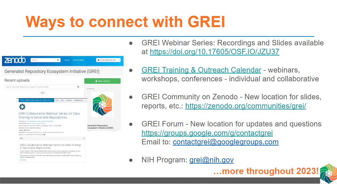 YvetteSeger's tweet image. Want to continue engaging with GREI? Great summary of resources as we close out! #FASEBDataWorks