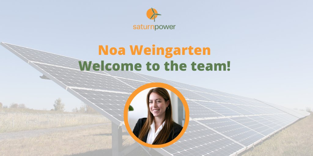 Saturn_Power's tweet photo. Saturn Power is thrilled to announce a new addition to our outstanding team.

Noa Weingarten joined us on February 13th in the role of Legal Counsel, and we look forward to her bringing her skills and knowledge to our growing and talented team. 

Welcome to Team Saturn, Noa! https://t.co/HayETf6m0c