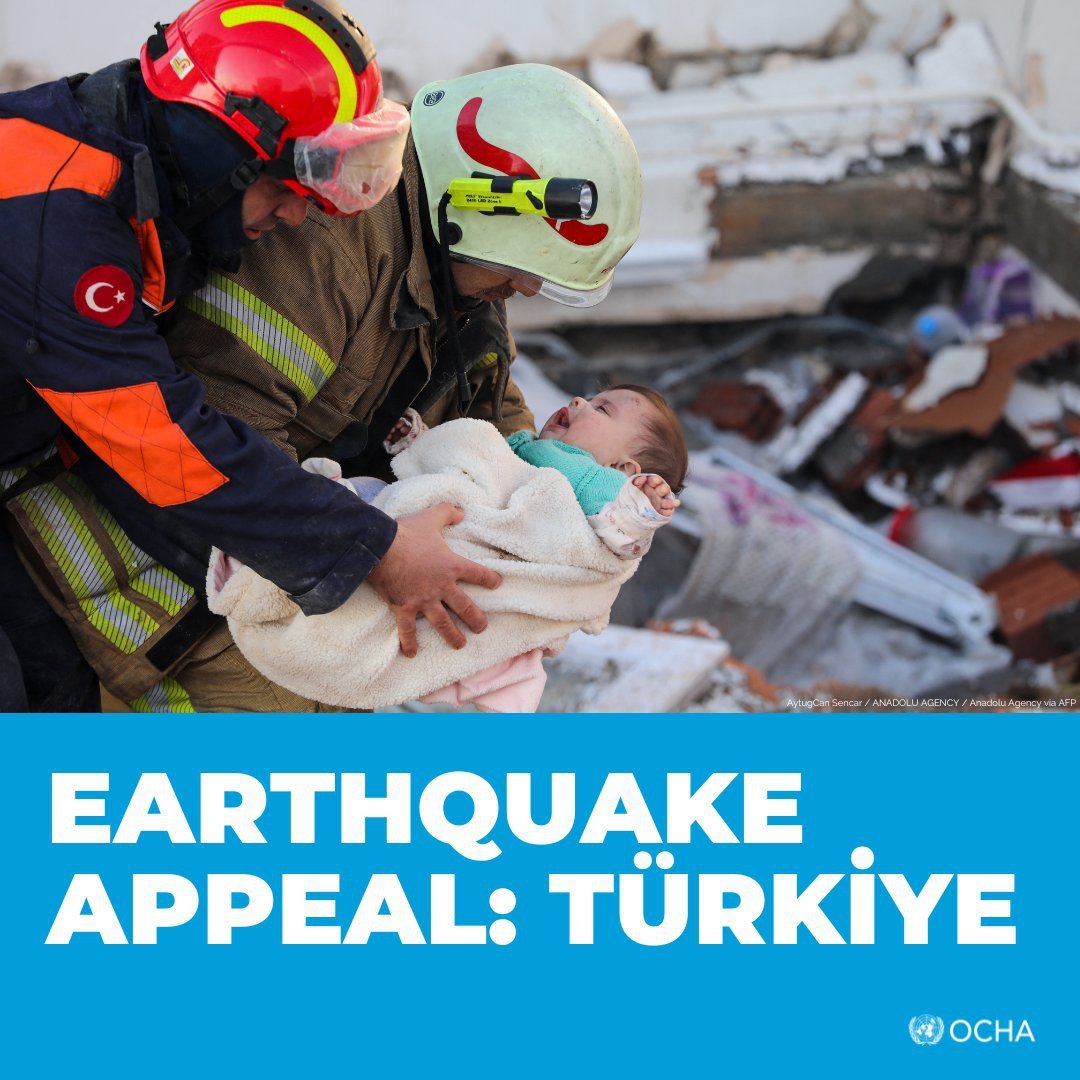 Today we launched a USD$1 billion humanitarian appeal to support the people of Türkiye suffering from last week’s earthquake.

Now is the time for the world to help them - just as the people of Türkiye have for years helped others seeking assistance. bit.ly/3I5ymwz