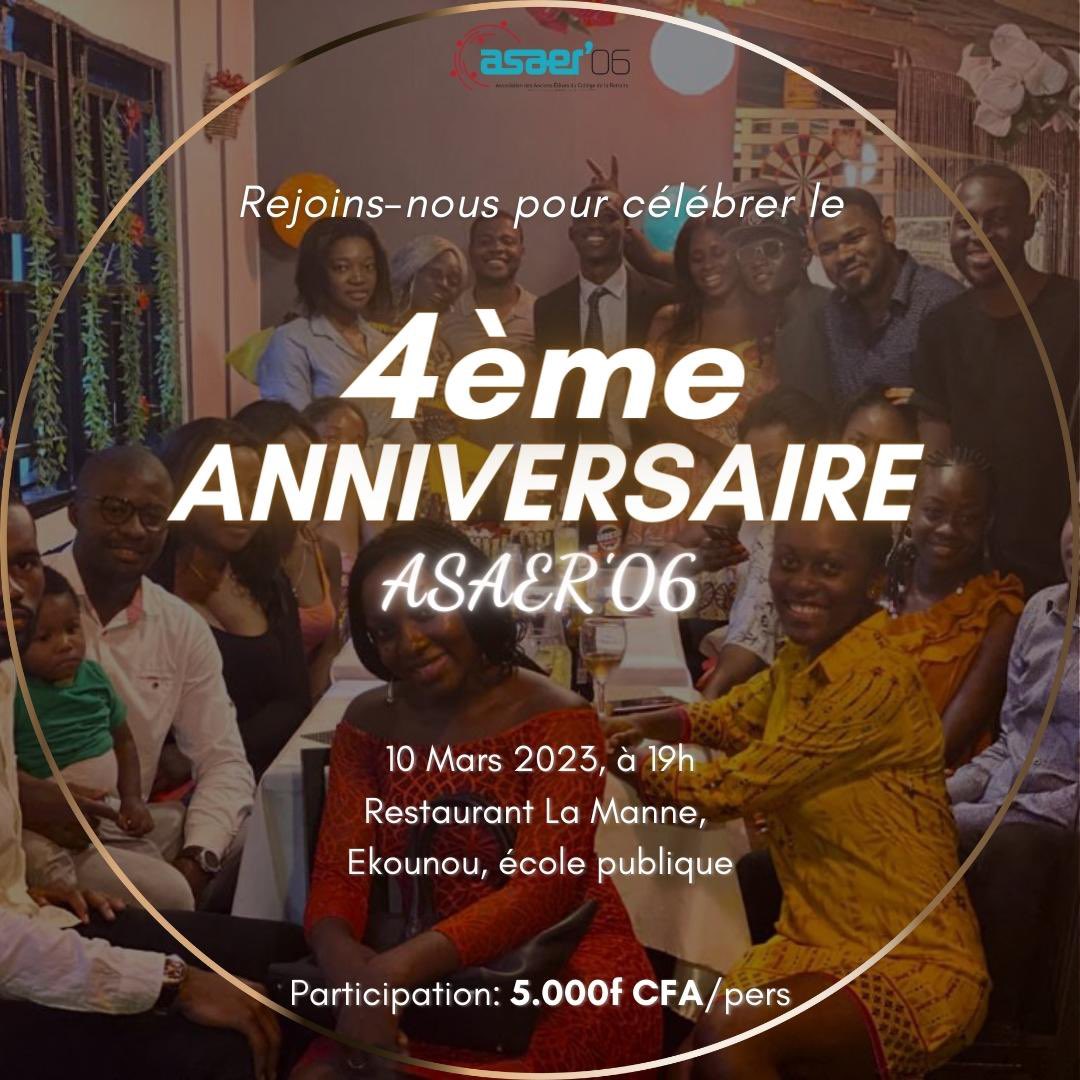 Asaer06's tweet photo. Le 10 mars 2023, L'ASAER'06 célèbre sa 3ème année d'existence.✨🎂

À cette occasion, nous organisons un diner d'anniversaire au Restaurant La Manne le 10 Mars à partir de 19h.... 📍

Seras-tu des nôtres ? 😍 https://t.co/kvopr8A1x7