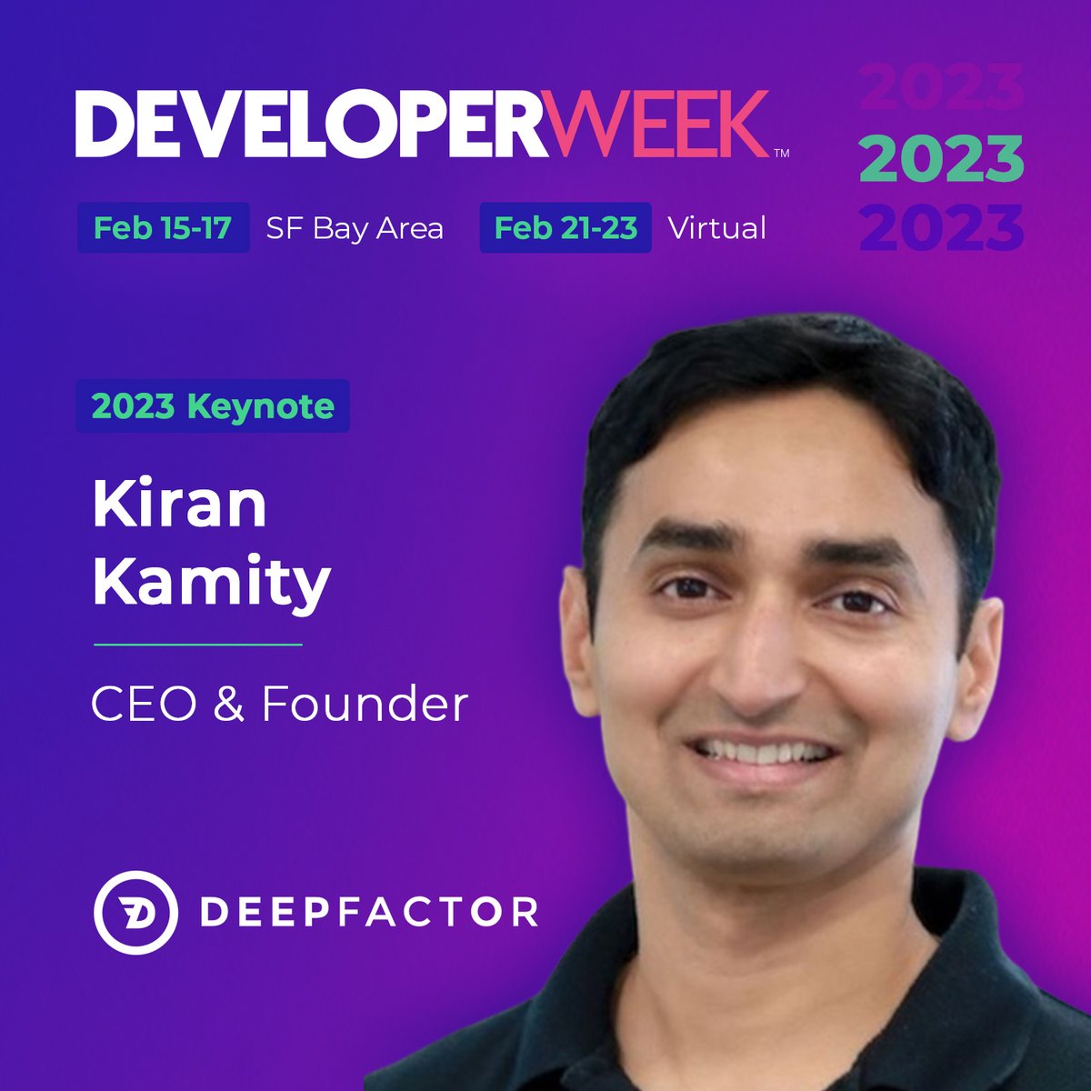 DeveloperWeek's tweet image. Exciting day at DeveloperWeek 2023! We have amazing keynotes lined up, and over 50 talks to choose from. Don't miss out on this opportunity to learn, network, and have fun with fellow developers. #DevWeek2023
