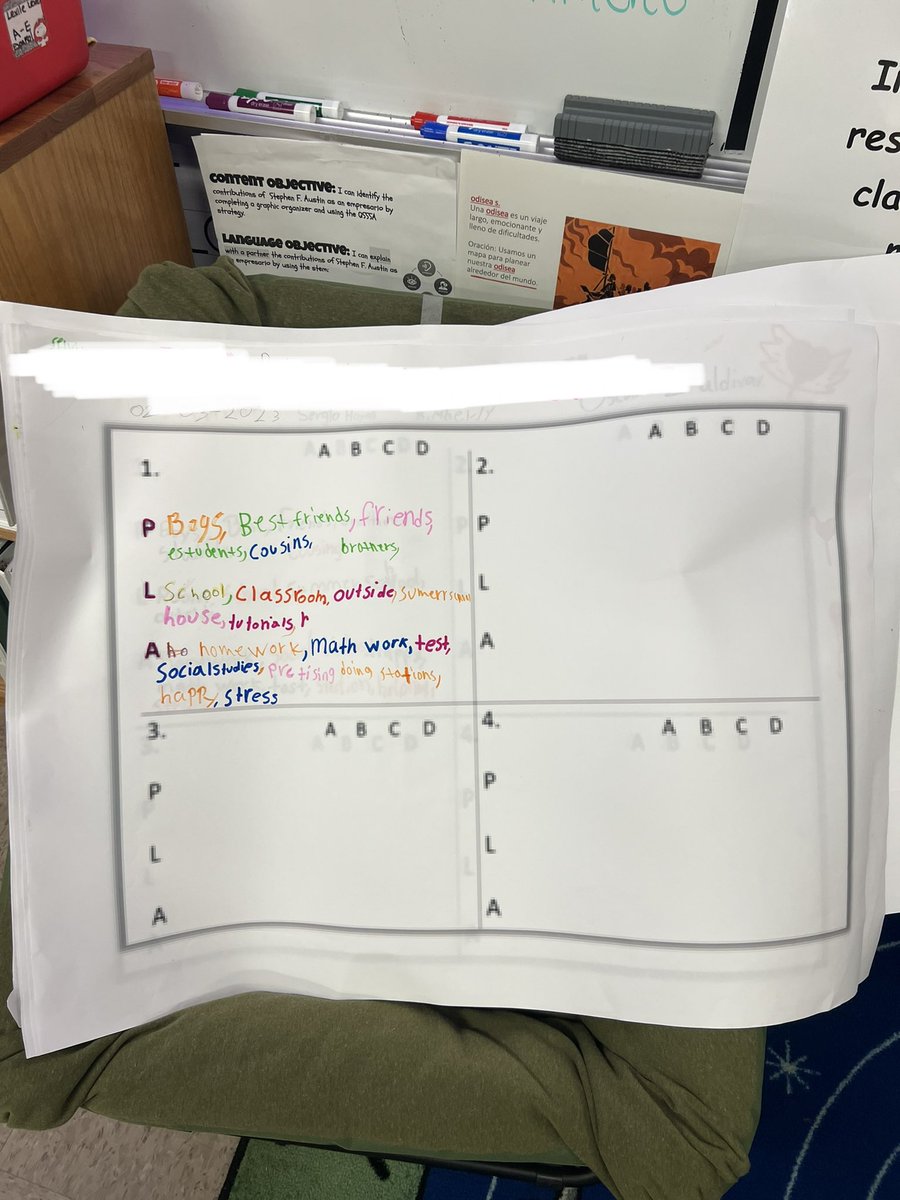 ylianalizette's tweet photo. Way to go Mrs. Cisneros from @lewiseshisd !She has been using @HISDMultiPrgms PLA strategy from our #ATactileApproachtoTELPAS PD. Even better is she is having her students practice in groups to encourage student discourse !Also wanted to share her cognate wall.๐ @MelbaHJohnson1 https://t.co/IS8ZMPlmpe