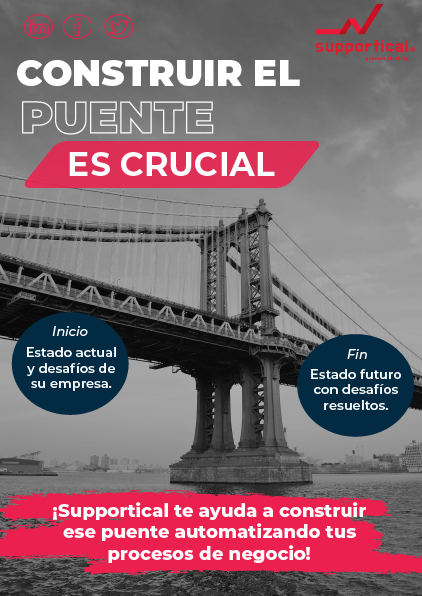 SUPPORTICAL's tweet photo. La sinergia entre personas, conocimiento, experiencia, innovación y tecnología son los pilares fundamentales del puente de la transformación digital.

https://t.co/laUl76fVeE

#desafios #transformaciondigital #digital #empresas  #procesos #negocios #BPM #bpmn #consultoria https://t.co/LWLtniPx9t