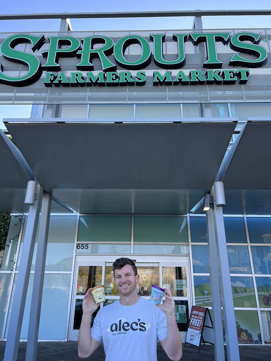 It’s official! <a href="/alecsicecream/">Alec's Ice Cream</a> just launched in <a href="/sproutsfm/">Sprouts</a> nationwide! So excited and proud of our team for making this happen