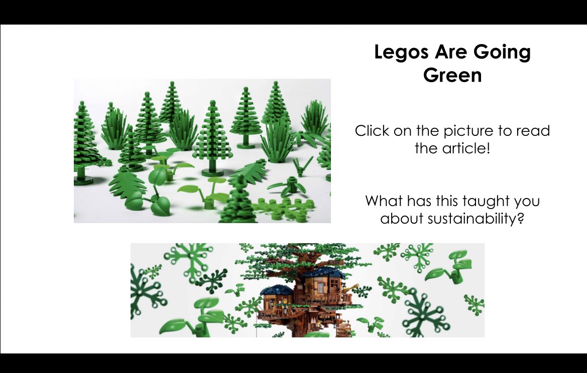 msclark_56's tweet photo. After front loading Ss in Science, we began our design canvas, exploring sustainability in production of things we know and love. Today was all about @LEGO_Group sustainability mission. Tomorrow? The gaming industry #designthinking #makerEd @TVDSB_STEM #LEGO #inspirationtocreate https://t.co/IUM3WpUsun