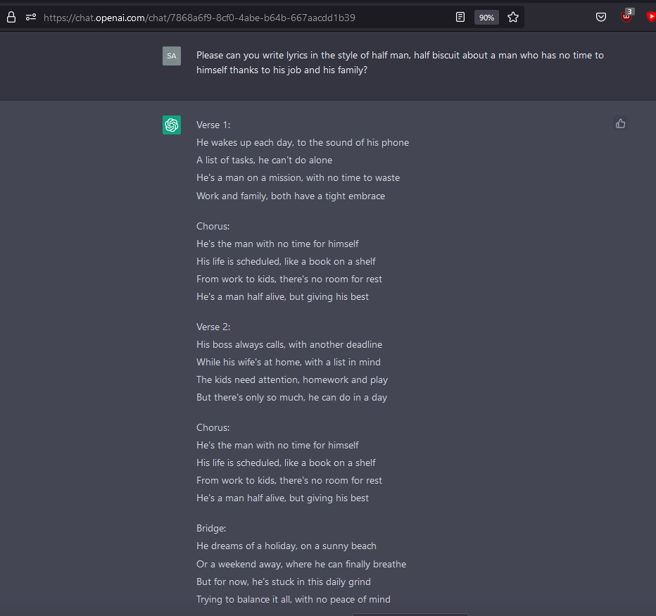 kila_bite's tweet photo. @hmhb I was feeling down, so this helpful computer wrote me a song for me in your style. It cheered me up a bit, especially the outro. I wanted to share it with you. https://t.co/b17Kj5HaeD