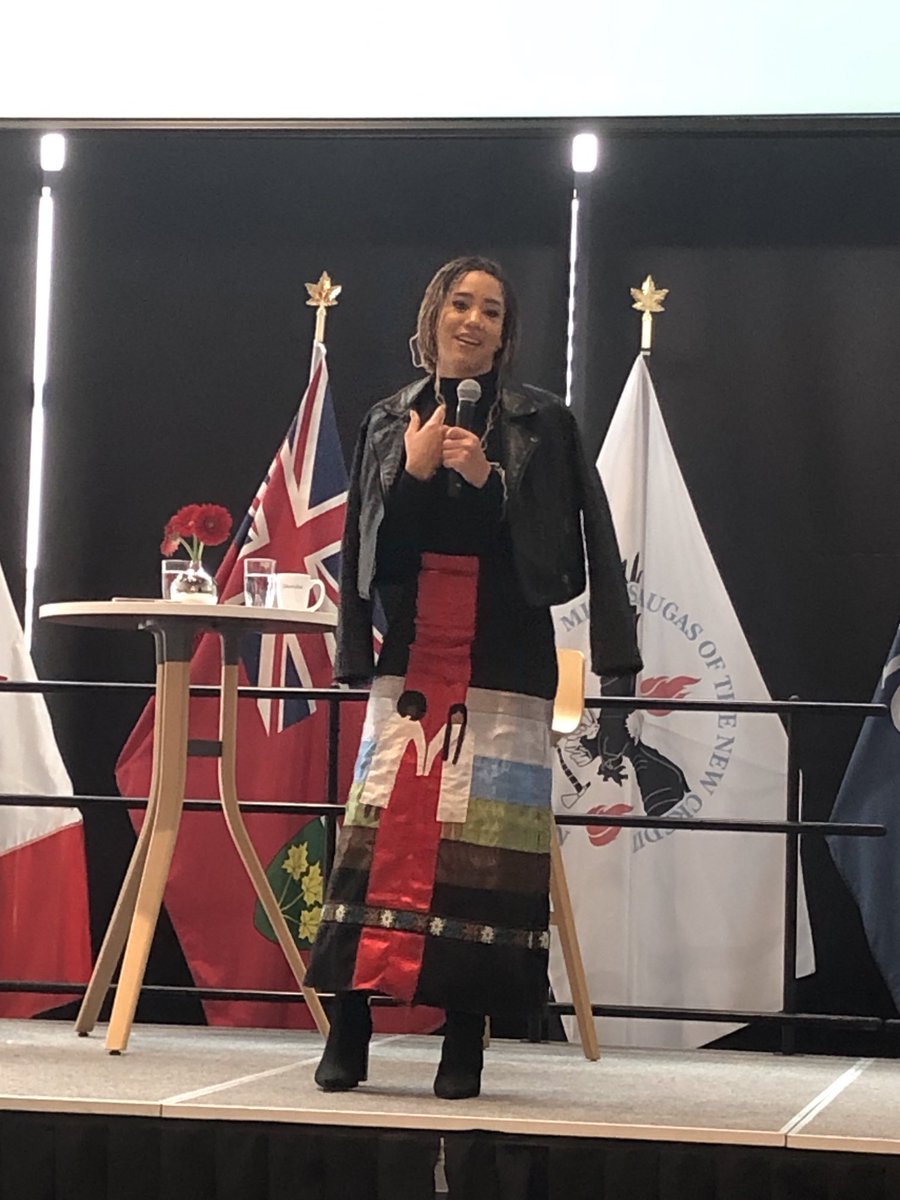 TrusteeMcDonald's tweet photo. Grateful to be in presence of such brilliance @AncestorsFuture Larissa Crawford  Reconciliation Solidarity ⁦@sheridancollege⁩ So much valuable insight 4 @OPSBA @PeelSchools https://t.co/DkkAb0RK2Q