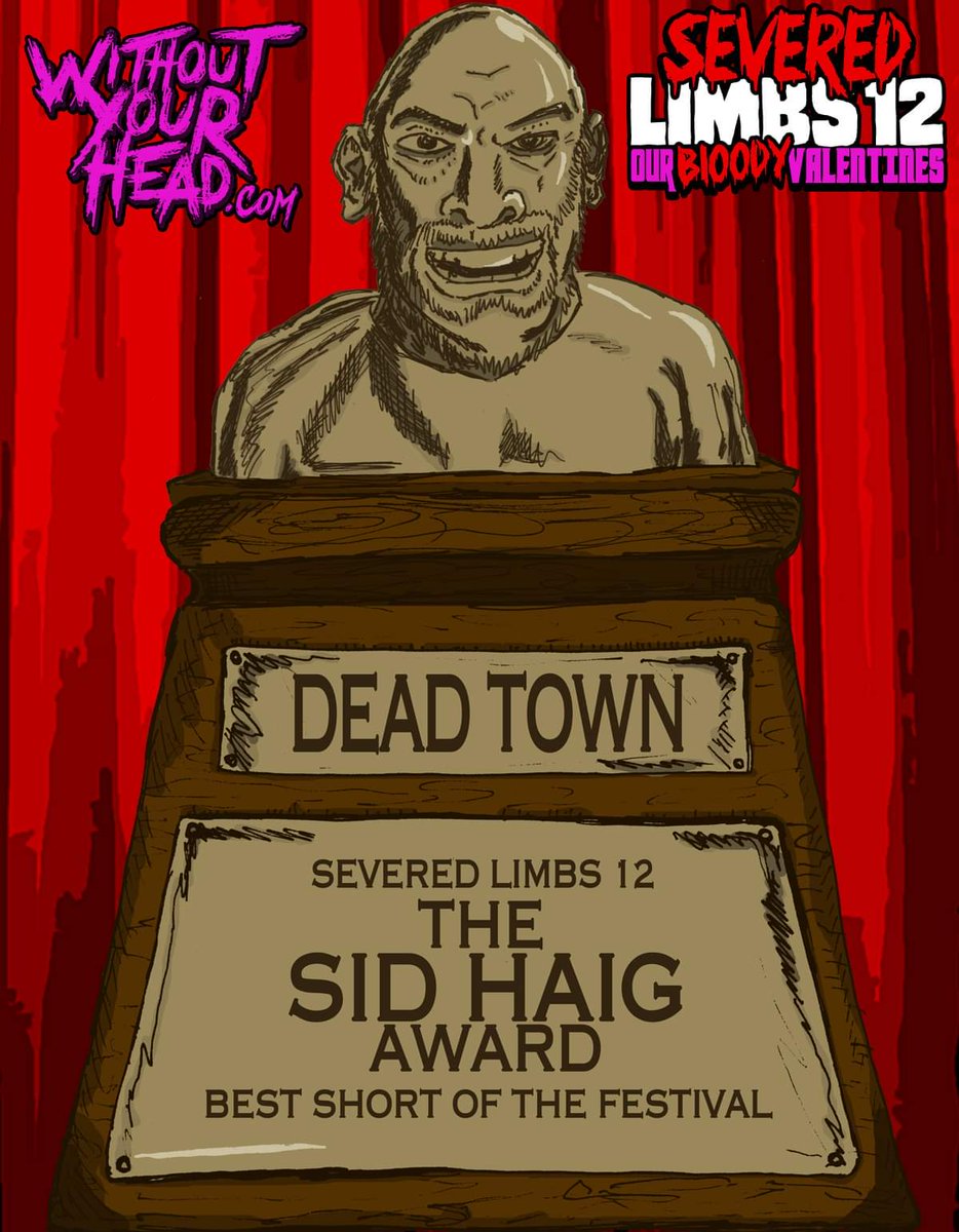 DeadTownTV's tweet photo. Dead Town wins Best Short of the Festival at this year's Severed Limbs!
You just can keep a dead fuck down.
#DeadTown #zombies #SeveredLimbs #WithoutYourHead https://t.co/URWBM7ESZj