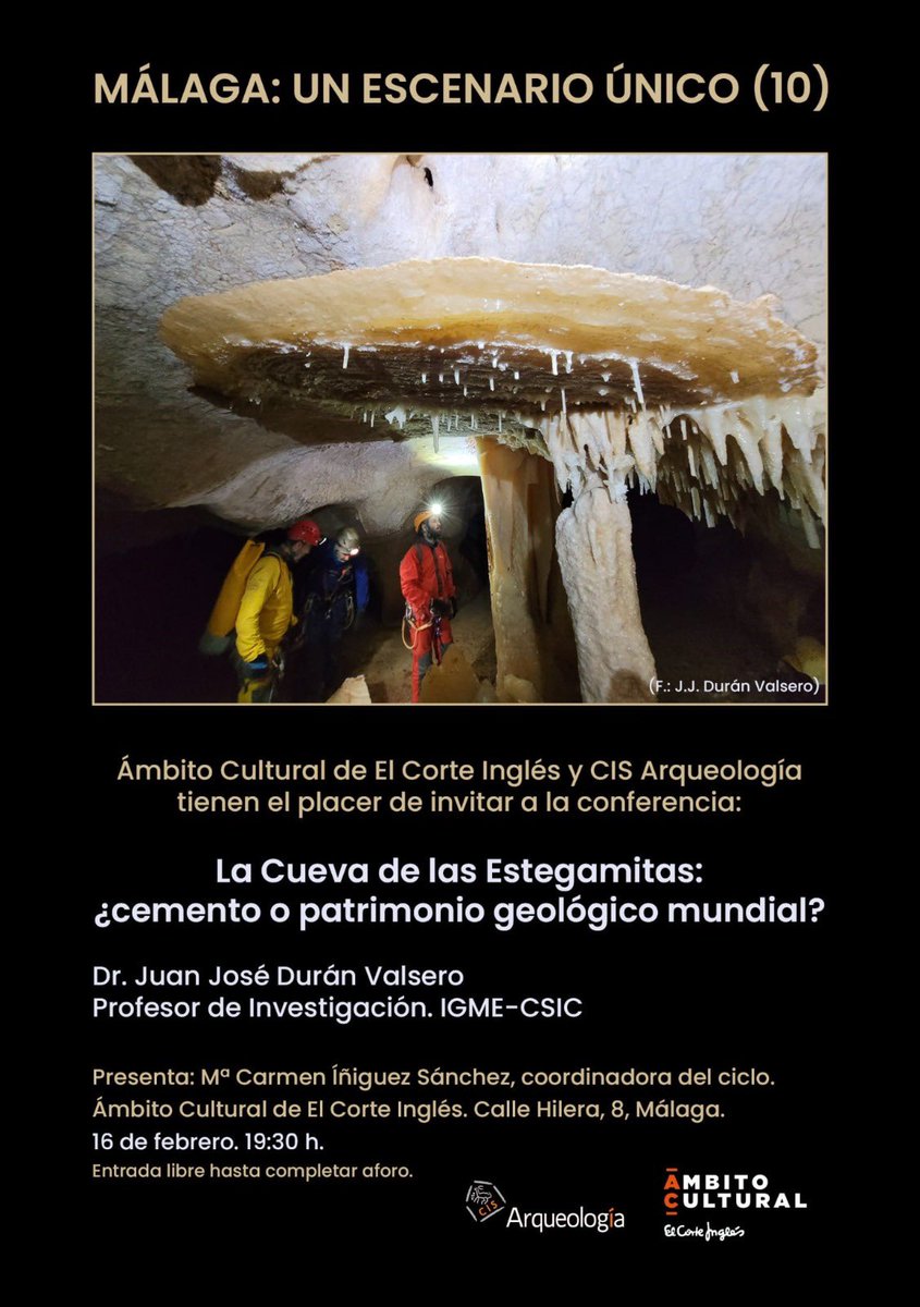 Maribel_Alh's tweet photo. Emocionante seguir descubriendo junto a expertos @CSIC las maravillas y excepcionalidad de la Cueva Estegamitas. Apostar por la innovación y que Màlaga incorpore las Estegamitas como patrimonio con una gran Escuela de Karts y Espeleologia. Nuestro Patrimonio no es Cemento. https://t.co/EemHUpbdb9