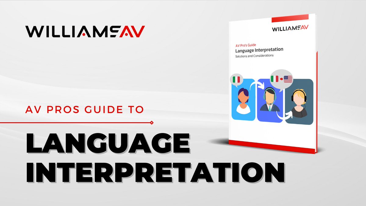 WilliamsAV_LLC's tweet image. We&apos;re continuing to support our #avpros with our free resource guides. Check out the latest guide; Language #Interpretation Solutions and Considerations: hubs.la/Q01Cfs0t0 #avtweeps #avguide