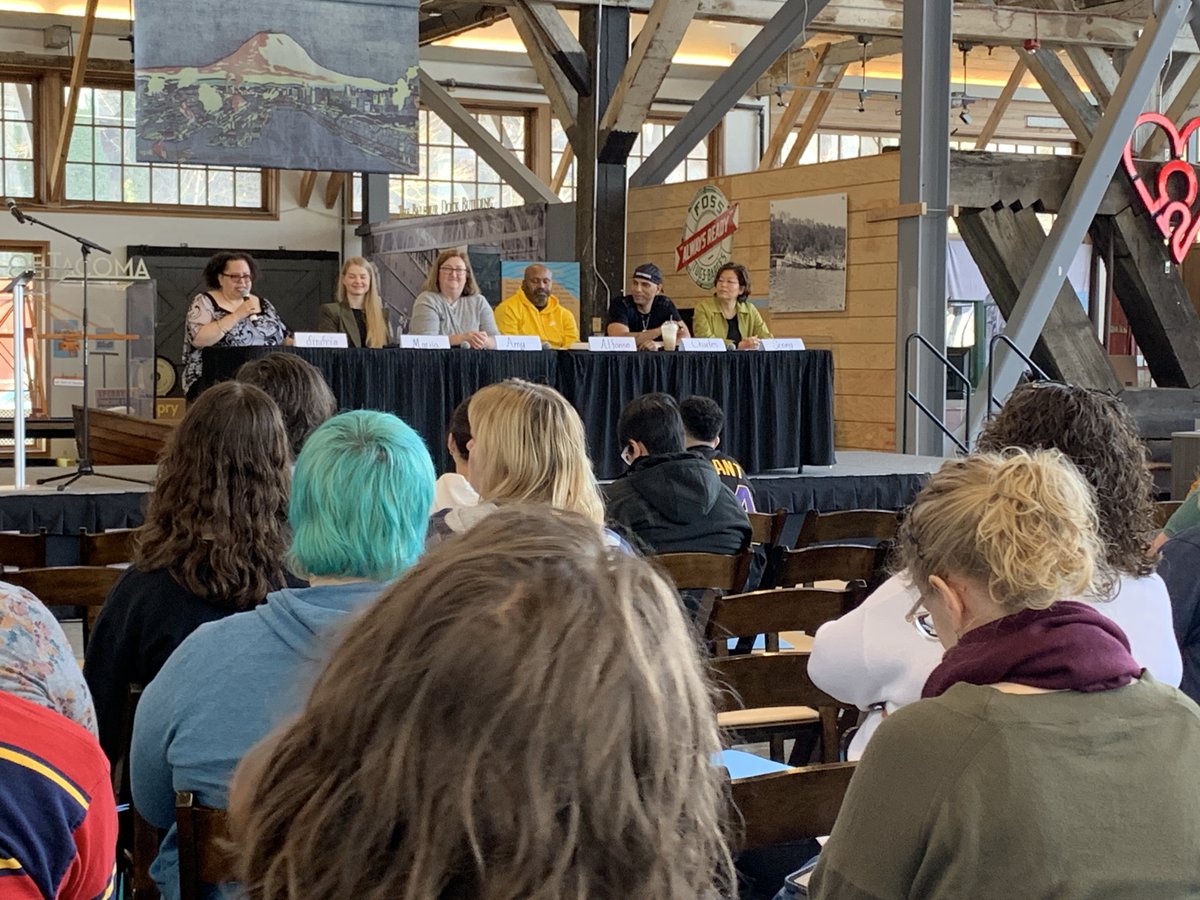 TacomaLibrary's tweet photo. On Feb. 11, the NW Room helped lead a full-day workshop for over 100 @tacomaschools teachers to demonstrate how they can connect their students to community stories and local history. Read more: https://t.co/9t092cMpyC
#todayatyourlibrary #tacomapubliclibrary #tacomahistory https://t.co/IgTNMqHVJB