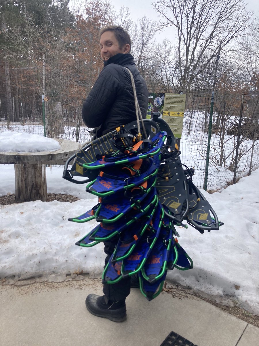 Ice is not nice! Belwin turns snowshoes into ice shoes w/ metal cleats! <a href="/Daytons_Bluff/">Daytons Bluff</a> 4th &amp; 5th graders crossed the slippery ice with confidence. Too bad we only have a dozen pairs. Icy trails (rain followed by cold) could be a new climate normal.  <a href="/ClimateGenOrg/">Climate Generation</a>  @SPPS_Science