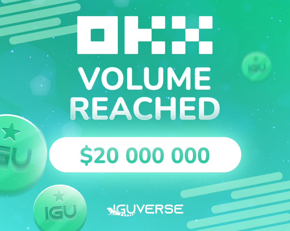 🚀 It only took a few hours for IGU to reach $20 million in volume!

👀 Thank you for your enthusiasm! We will deliver. It's only the beginning. 

💲Official Token Contract Address:

0x201bC9F242f74C47Bbd898a5DC99cDCD81A21943

👉Join &amp; trade right now: okx.com/trade-spot/igu…