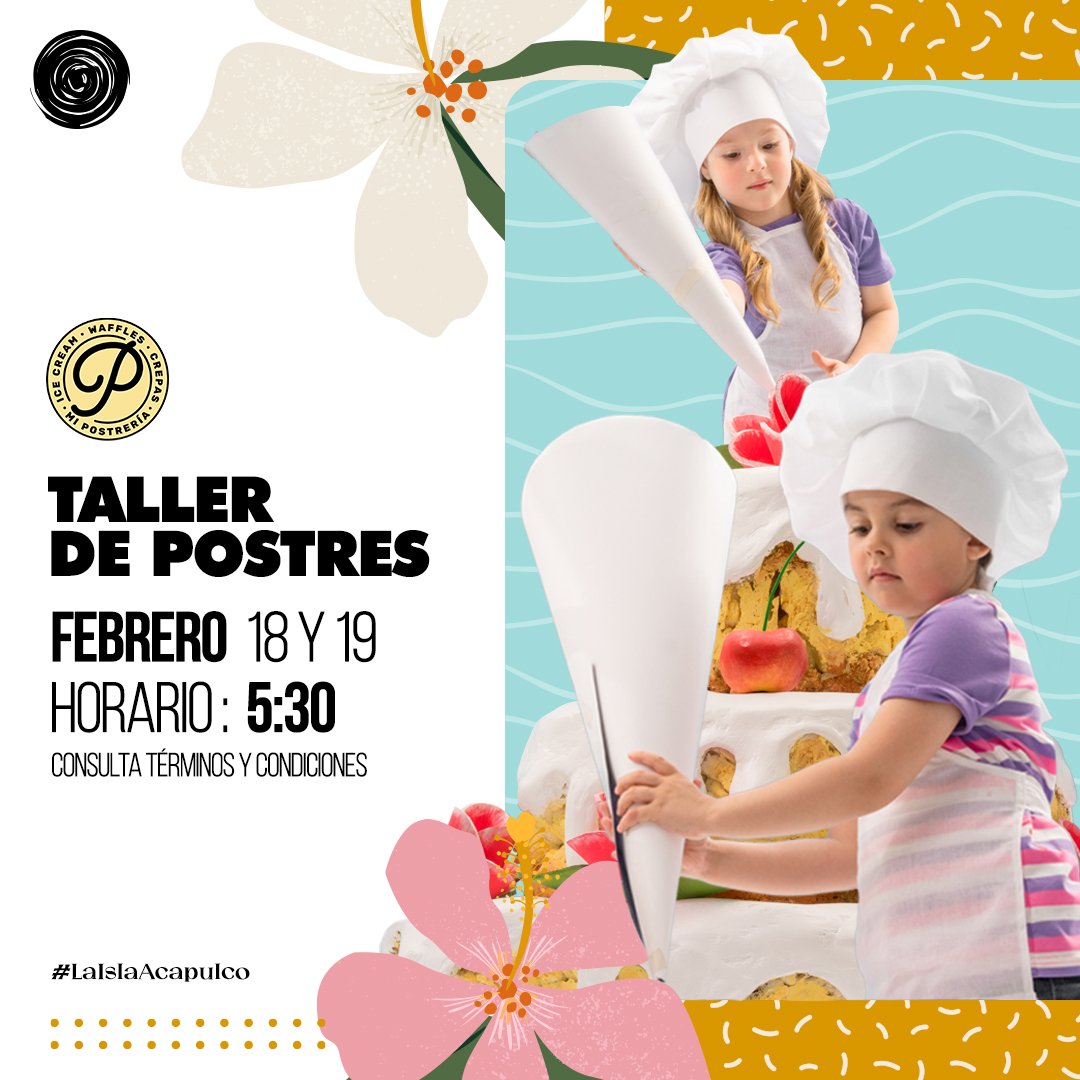 ¡Esta es tu oportunidad para aprender a hacer Waffles y Pancakes dándoles un toque único! 😋
No te pierdas el taller de repostería con Mi Postreria en #LaIslaAcapulco. 🎂

Consulta términos y condiciones.