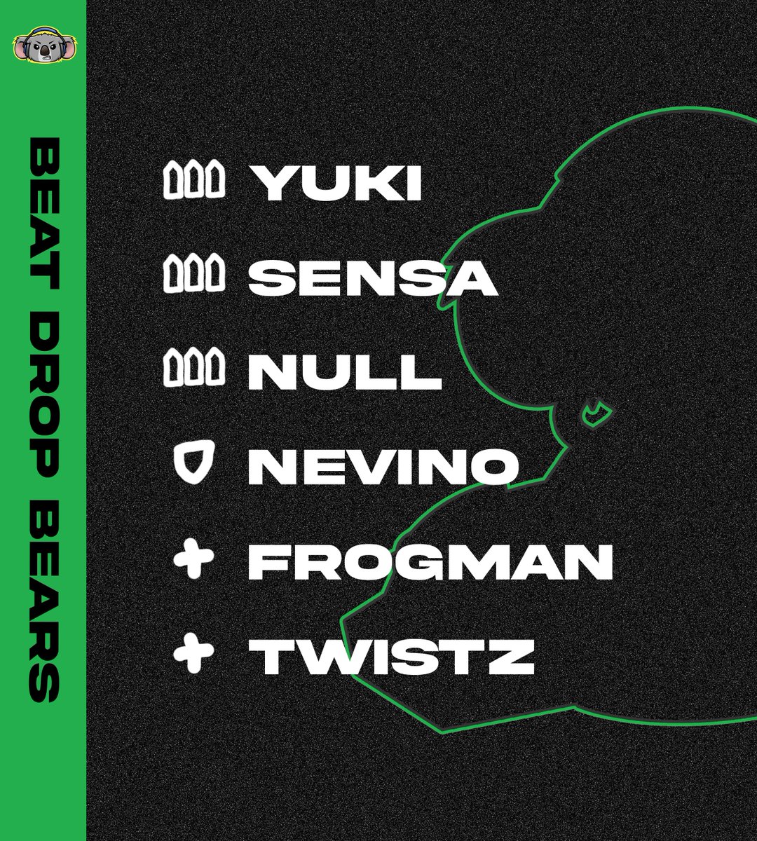 Marsupial_OW's tweet image. New on the scene, the Beat Drop Bears are set for Season X.
