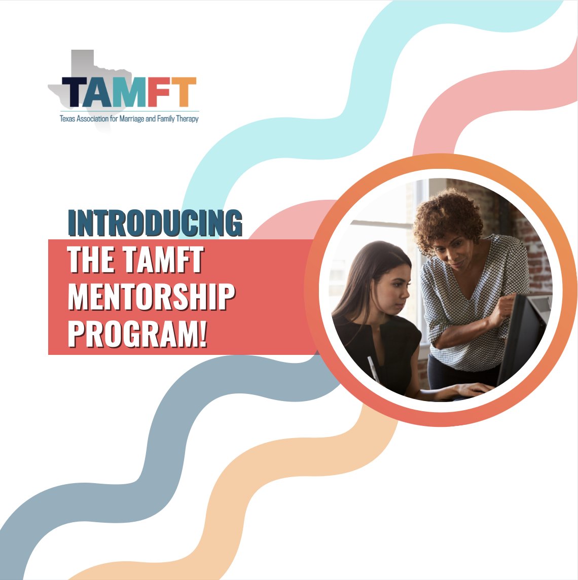 TAMFTinfo's tweet photo. Did you know about our mentorship program? Newly launched, this program matches mentors and mentees based on interests, goals and time commitments. If you're an aspiring MFT looking for a mentor or an MFT looking to mentor someone, sign up today! https://t.co/MTNZA8zPyJ https://t.co/bp9iX4fwHW