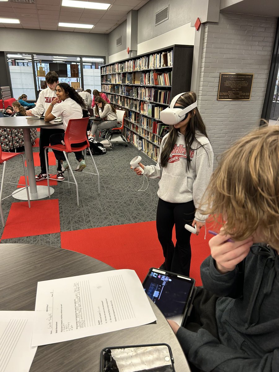 Loved spending the day @BHSRedmen for students to immerse themselves in WWII experiences with @MetaQuestVR. #NPWinning2223 #ARVRinedu