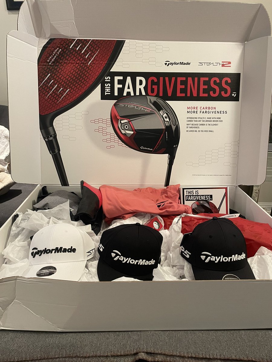 Grant_Golf's tweet photo. Thanks to Taylor Made Canada for the #FARGIVENESS gift box!! #stealth2driver #P770 #TP5 & #TP5X #spiderGT @davidbradley79 @mpfenning92 @TheRealCFry @Peter_Chandler_ https://t.co/sIjplZLYX3