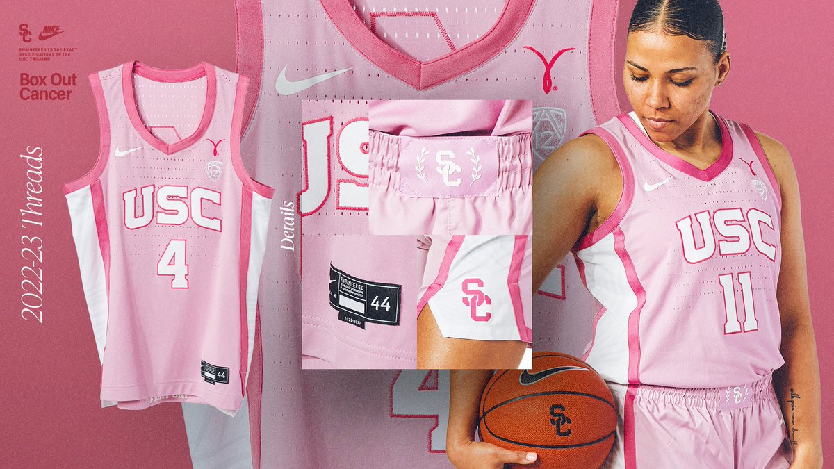 USCWBB's tweet photo. Away pink threads are ready to go for our matchup vs. Stanford tomorrow evening!
#BoxOutCancer | #Play4Kay https://t.co/WgKUZQUW8q